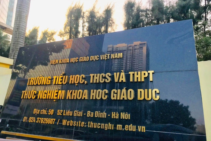 Trường Tiểu học, Trung học cơ sở và Trung học phổ thông Thực nghiệm Khoa học giáo dục - nơi xảy ra sự việc.(ảnh: Báo Vietnamnet)