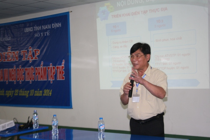 TS Trần Quang Trung - Cục trưởng Cục An toàn Thực phẩm dự và chỉ đạo buổi diễn tập TS Trần Quang Trung - Cục trưởng Cục An toàn Thực phẩm dự và chỉ đạo buổi diễn tập