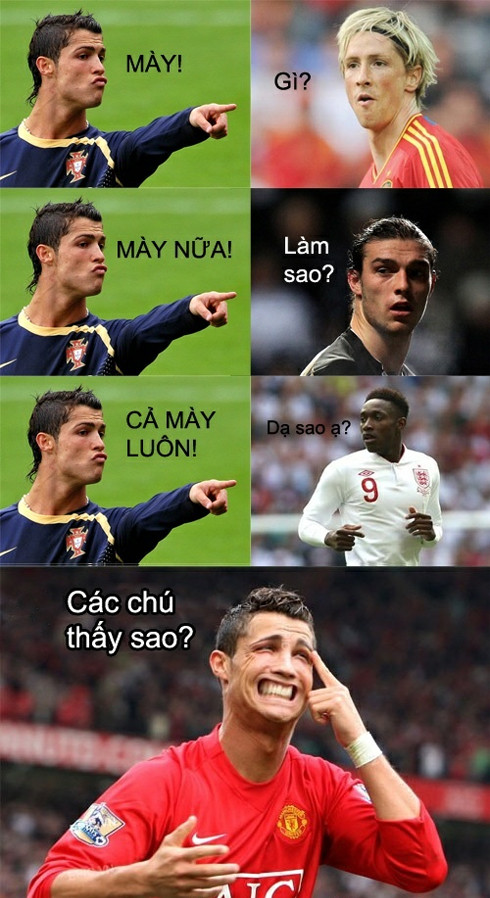 Hình ảnh của CR7 được dân cư mạng biếm họa hài hước. Hình ảnh của CR7 được dân cư mạng biếm họa hài hước.