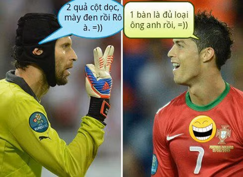 Hình ảnh của CR7 được dân cư mạng biếm họa hài hước. Hình ảnh của CR7 được dân cư mạng biếm họa hài hước.