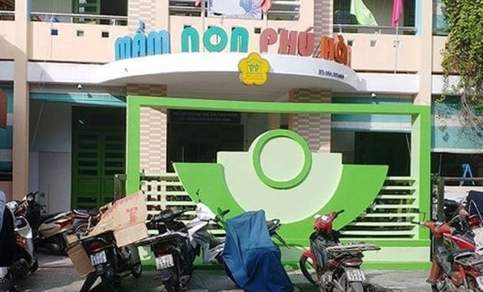 Trường mầm non Phú Hòa nơi xảy ra sự việc.