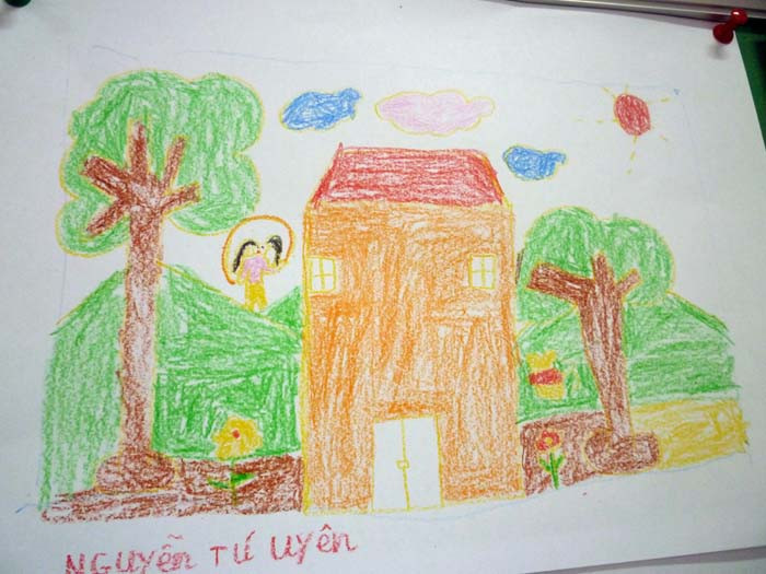 Tác phẩm ngôi nhà của em của bé Nguyễn Tú Uyên