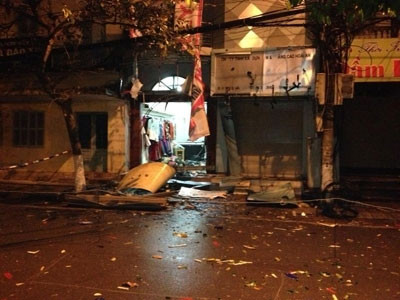 Hiện trường vụ nổ ngày 5-1. Hiện trường vụ nổ ngày 5-1.