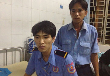 Bảo vệ Trần Đình Phúc bị đánh chấn thương đầu khi ngăn cản vụ “cướp” xác.