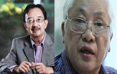 Nguyên Thứ trưởng Bộ Xây dựng Phạm Sỹ Liêm (phải), TS Alan Phan (trái).