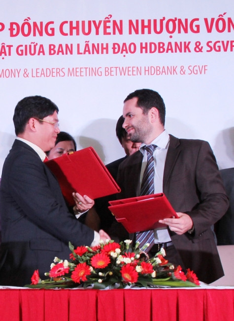 Lễ ký kết giữa HDBank và Công ty Tài chính Việt Société Générale. Lễ ký kết giữa HDBank và Công ty Tài chính Việt Société Générale.