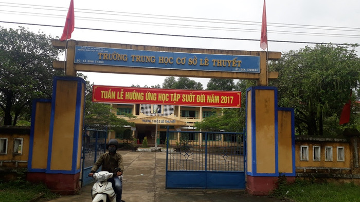 Trường Trung học cơ sở Lê Thuyết có những khoản thu không minh bạch, gây nghi ngờ cho phụ huynh. Ảnh: TL Trường Trung học cơ sở Lê Thuyết có những khoản thu không minh bạch, gây nghi ngờ cho phụ huynh. Ảnh: TL