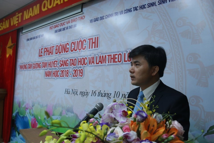 Ngày 16/10, tại Hà Nội, Báo Giáo dục và Thời đại tổ chức lễ phát động cuộc thi &quot;Những tấm gương tâm huyết, sáng tạo học theo lời Bác” lần thứ II, năm học 2018- 2019.