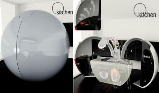 O Kitchen – bếp hình cầu O Kitchen là ý tưởng của tập thể các nhà thiết kế nổi tiếng như Julio Seleghin, Maria Das Gracas Seleghin…và là sản phẩm hoàn hảo cho những model nhà, căn hộ hiện đại có diện tích vừa phải nhưng vẫn muốn sở hữu căn bếp hoành tráng và tiện lợi. Cũng như những căn bếp dành cho vài thập niên tới, O Kitchen có kích thước vừa phải (cao 210cm, đường kính cầu 230cm và khi mở ra chiều ngang đạt 460cm). O Kitchen có đầy đủ các thiết bị như tủ lạnh, lò vi sóng, bếp nấu, máy rửa bát, hệ thống khử mùi, điều tiết nhiệt độ và hệ thống báo các tình trạng khẩn cấp kịp thời. Ngoài ra, O Kitchen còn là một căn bếp Hi-tech và Hi-end khi tích hợp đầy đủ hệ thống âm thanh, đầu đọc CD/DVD, MP3, truy cập Internet, hệ thống sách dạy nấu ăn điện tử và phần mềm quản lý bếp. Việc sử dụng phần mềm quản lý bếp khiến O Kitchen đảm bảo được tính chất riêng tư của mình, người dùng có thể thiết lập mã bảo mật để người ngoài không thể sử dụng và mở bếp khi không được cho phép vì thế mức độ an toàn của chúng cũng được nâng cao. O Kitchen – bếp hình cầu O Kitchen là ý tưởng của tập thể các nhà thiết kế nổi tiếng như Julio Seleghin, Maria Das Gracas Seleghin…và là sản phẩm hoàn hảo cho những model nhà, căn hộ hiện đại có diện tích vừa phải nhưng vẫn muốn sở hữu căn bếp hoành tráng và tiện lợi. Cũng như những căn bếp dành cho vài thập niên tới, O Kitchen có kích thước vừa phải (cao 210cm, đường kính cầu 230cm và khi mở ra chiều ngang đạt 460cm). O Kitchen có đầy đủ các thiết bị như tủ lạnh, lò vi sóng, bếp nấu, máy rửa bát, hệ thống khử mùi, điều tiết nhiệt độ và hệ thống báo các tình trạng khẩn cấp kịp thời. Ngoài ra, O Kitchen còn là một căn bếp Hi-tech và Hi-end khi tích hợp đầy đủ hệ thống âm thanh, đầu đọc CD/DVD, MP3, truy cập Internet, hệ thống sách dạy nấu ăn điện tử và phần mềm quản lý bếp. Việc sử dụng phần mềm quản lý bếp khiến O Kitchen đảm bảo được tính chất riêng tư của mình, người dùng có thể thiết lập mã bảo mật để người ngoài không thể sử dụng và mở bếp khi không được cho phép vì thế mức độ an toàn của chúng cũng được nâng cao.
