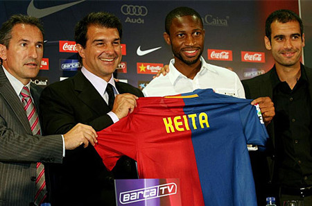 Keita gia nhập Barca năm 2008 từ Sevilla với giá 14 triệu euro và đã ghi được 22 bàn trong 168 trận chơi cho đội chủ sân Camp Nou. Cùng với Barca, Keita đã đoạt được rất nhiều danh hiệu, đánh chú ý là 3 Liga, 2 Champions League và 2 Cúp nhà Vua.