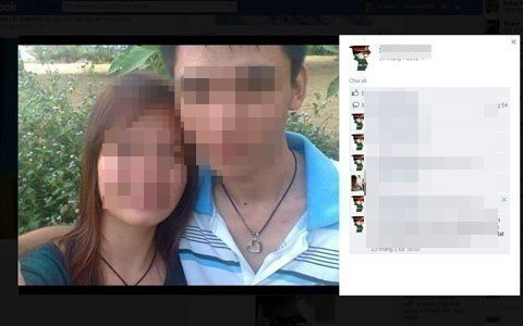 Ảnh chụp của B. và nữ sinh T., khi còn mặn nồng. Ảnh chụp của B. và nữ sinh T., khi còn mặn nồng.