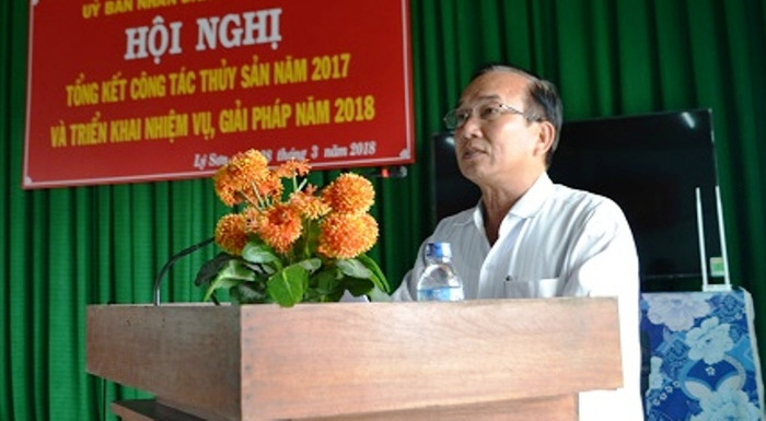 Ông Nguyễn Thanh, Chủ tịch Ủy ban nhân dân huyện đảo Lý Sơn bị kỷ luật do có sai phạm về quản lý đất đai. Ảnh: Quangngai.gov.vn