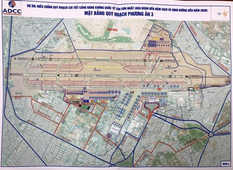 TPhương án 3B tuy có chi phí gấp ba lần phương án số 3 nhưng lại thể hiện tầm nhìn chiến lược có thể nâng công suất sân bay Tân Sơn Nhất lên 80 triệu hành khách. ảnh: VGP.