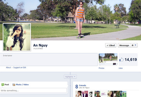 Hiện tại, Fanpage của cô gái này đã có gần 15.000 người yêu thích Hiện tại, Fanpage của cô gái này đã có gần 15.000 người yêu thích