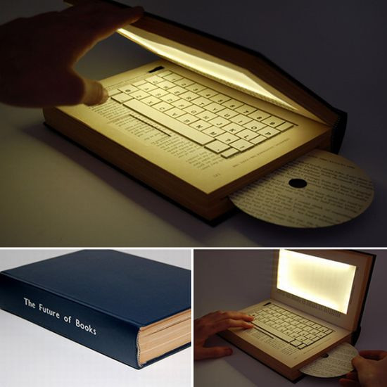 11. Laptop phong cách một cuốn sách Đối với những người mê đọc sách thì chiếc máy tính này chính là một giải pháp hữu ích. Được thiết kế giống như một quyển tiểu thuyết, ý tưởng độc đáo này sẽ đem lại cho bạn cảm giác thú vị như đang được đọc chính quyển sách mình yêu thích mà không phải là đang làm việc bên máy tính. 11. Laptop phong cách một cuốn sách Đối với những người mê đọc sách thì chiếc máy tính này chính là một giải pháp hữu ích. Được thiết kế giống như một quyển tiểu thuyết, ý tưởng độc đáo này sẽ đem lại cho bạn cảm giác thú vị như đang được đọc chính quyển sách mình yêu thích mà không phải là đang làm việc bên máy tính.