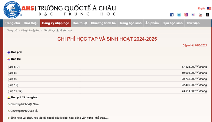 Ảnh chụp màn hình một phần biểu phí THCS, THPT tại Trường Tiểu học, THCS và THPT Quốc tế Á Châu quốc tế Á Châu.png