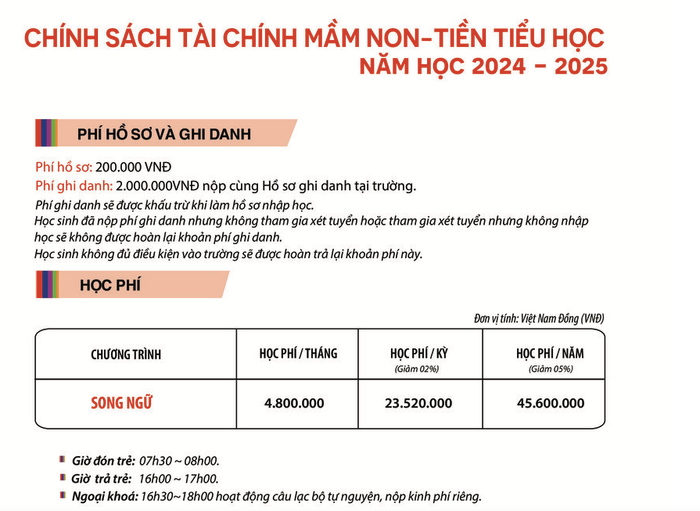 Ảnh chụp màn hình một phần biểu học phí tại Trường Tiểu học, THCS&THPT Đa trí tuệ Ảnh chụp Màn hình 2024-05-10 lúc 20.12.32.png