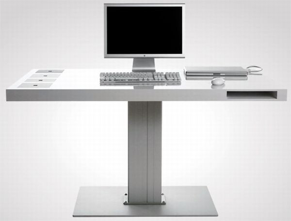 2. Mini milk desk Được thiết kế bởi công ty Soren Rose tại Copenhagen, chiếc bàn làm việc với bảng điều khiển này được lấy cảm hứng từ một loạt sản phẩm Apple Milk và rất phù hợp cho các không gian hạn chế như văn phòng, phòng khách sạn hay căn hộ chung cư. Bên cạnh đó, nó cũng được lắp một ổ cáp, và các ngăn bảo mật. Với bề mặt chỉ rộng 50cm, Mini milk desk thực sự là một thiết kế nhỏ gọn và tiện ích khi bạn gắn nó lên tường hay tùy chỉnh cho phù hợp với không gian và phong cách làm việc.