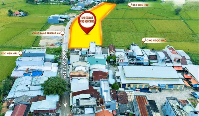 Đất nền tại chợ Ngọc Phô (xã Bình Tú, Thăng Bình, Quảng Nam), “món hời” cho nhà đầu tư thông minh. Ảnh: GH