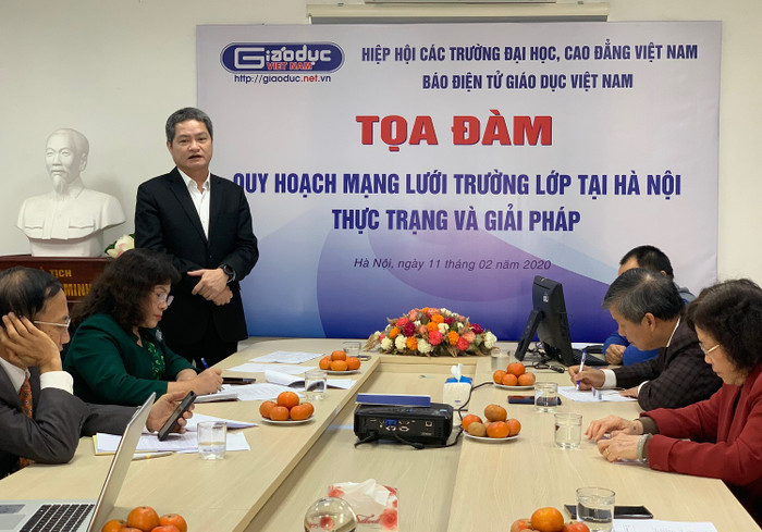 Ngày 11/2, Báo điện tử Giáo dục Việt Nam tổ chức tọa đàm với chủ đề “Quy hoạch mạng lưới trường lớp tại Hà Nội, thực trạng và giải pháp”. (Ảnh: Thùy Linh) Ngày 11/2, Báo điện tử Giáo dục Việt Nam tổ chức tọa đàm với chủ đề “Quy hoạch mạng lưới trường lớp tại Hà Nội, thực trạng và giải pháp”. (Ảnh: Thùy Linh)