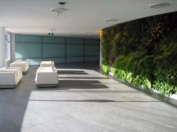 4. Sân bay quốc tế Sydney (Australia) Phòng chờ hạng nhất của sân bay quốc tế Sydney được thiết kế bởi nhà thiết kế nổi tiếng hàng đầu thế giới Marc Newson. Ông đã sử dụng những vật liệu tốt nhất để biến nơi đây thành một thiên đường dành cho sự thư giãn. Tường nhà được phủ màu xanh của cây cối, dịch vụ spa miễn phí, phục vụ đồ ăn được chế biến từ bàn tay của đầu bếp lừng danh Neil Perry… sẽ giúp hành khách có những giây phút nghỉ ngơi thoải mái nhất.