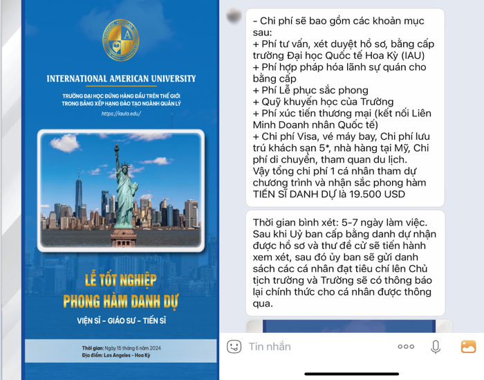 Tin nhắn mời tham gia sự kiện ngày 15/6/2024. Ảnh: Bạn đọc cung cấp Tin nhắn mời tham gia sự kiện ngày 15/6/2024. Ảnh: Bạn đọc cung cấp