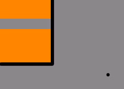 Tập trung vào các dấu chấm đen ở góc dưới cùng bên phải và màu xám sọc di chuyển cuối cùng sẽ chuyển sang màu xanh.