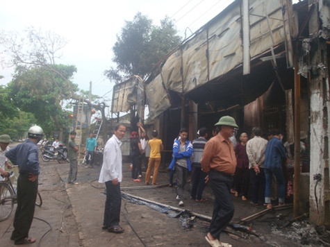 Hiện trường vụ cháy.