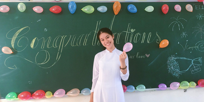 Lê Phương Ngân - học sinh lớp 11, làm clip tiếng Anh tuyên truyền về phòng chống Covid-19 (Ảnh: Nhân vật cung cấp) Lê Phương Ngân - học sinh lớp 11, làm clip tiếng Anh tuyên truyền về phòng chống Covid-19 (Ảnh: Nhân vật cung cấp)