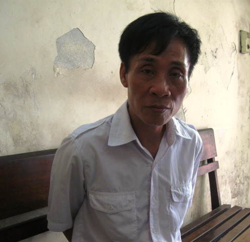 Đối tượng Vũ Hồng Nghĩa tại cơ quan điều tra Đối tượng Vũ Hồng Nghĩa tại cơ quan điều tra