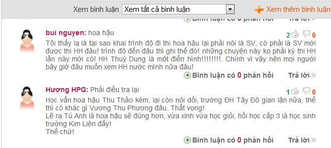 Bạn đọc phản hồi trên trang Eva Bạn đọc phản hồi trên trang Eva