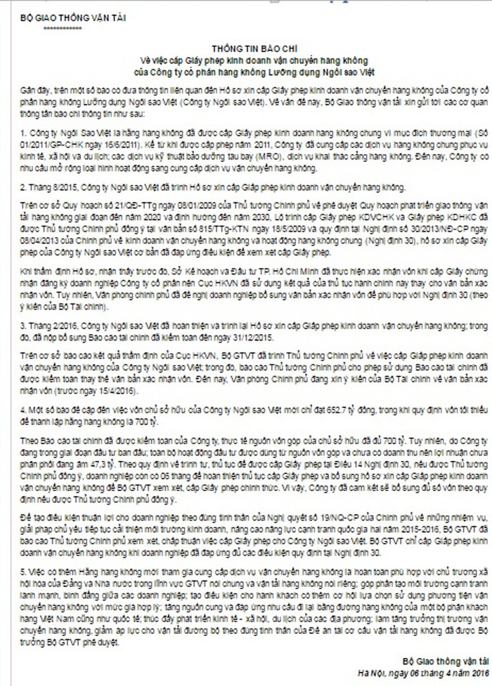 Thông tin báo chí của Bộ Giao thông vận- Ảnh chụp lại màn hình Thông tin báo chí của Bộ Giao thông vận- Ảnh chụp lại màn hình