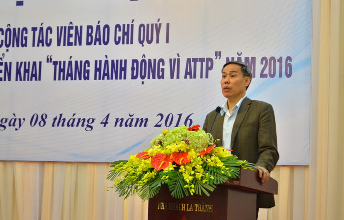 TS. Nguyễn Hùng Long – Phó Cục trưởng Cục An toàn thực phẩm chia sẻ thông tin về “Tháng hành động vì an toàn thực phẩm” - Ảnh: H.Lực. TS. Nguyễn Hùng Long – Phó Cục trưởng Cục An toàn thực phẩm chia sẻ thông tin về “Tháng hành động vì an toàn thực phẩm” - Ảnh: H.Lực.