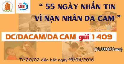 Mỗi tin nhắn sẽ ủng hộ 18.000 đồng đến với các nạn nhân da cam ảnh 2 Mỗi tin nhắn sẽ ủng hộ 18.000 đồng đến với các nạn nhân da cam ảnh 2