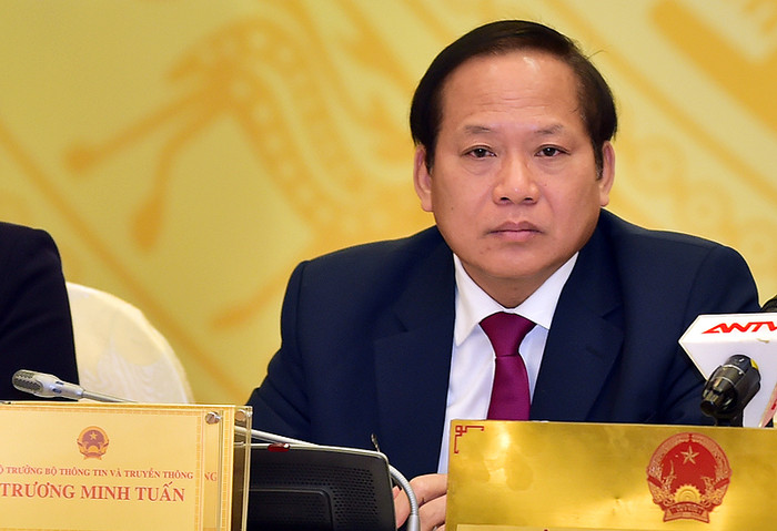 Bộ trưởng Bộ Thông tin và Truyền thông Trương Minh Tuấn. Ảnh: VGP/Nhật Bắc. Bộ trưởng Bộ Thông tin và Truyền thông Trương Minh Tuấn. Ảnh: VGP/Nhật Bắc.