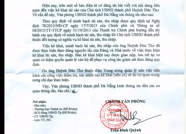 Đà Nẵng sẽ tìm vì sao hồ sơ kê khai tài sản Chủ tịch “lộ” ra ngoài? ảnh 3