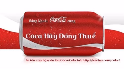 Dân mạng chế ảnh yêu cầu Coca Cola hãy đóng thuế.
