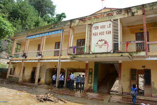 Trường Tiểu học, Trung học cơ sở Võ Thị Sáu, huyện Mù Cang Chải, Yên Bái tan hoang sau lũ Trường Tiểu học, Trung học cơ sở Võ Thị Sáu, huyện Mù Cang Chải, Yên Bái tan hoang sau lũ