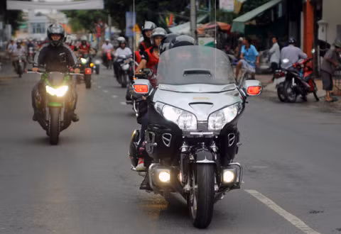 Mẫu xe đường trường tiêu chuẩn Honda Goldwing 1800 phân khối.