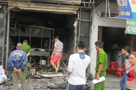 Hiện trường vụ hỏa hoạn