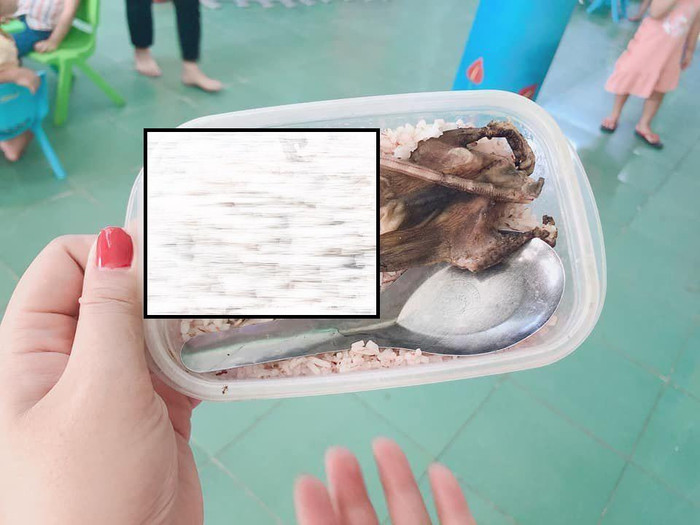 Bức ảnh bữa cơm trắng với thịt chuột được chế biến sơ sài trên mạng xã hội được cho là của học sinh vùng cao Nam Giang khiến cơ quan chức năng phải vào cuộc, xác minh. (Ảnh trên mạng xã hội).