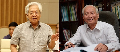 Giáo sư Phạm Tất Dong (bên trái) và Phó giáo sư Nguyễn Võ Kỳ Anh Giáo sư Phạm Tất Dong (bên trái) và Phó giáo sư Nguyễn Võ Kỳ Anh