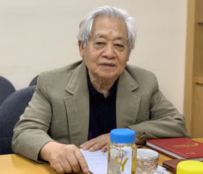 Giáo sư Phạm Tất Dong - Phó chủ tịch Hội khuyến học Việt Nam (Ảnh: Thùy Linh)