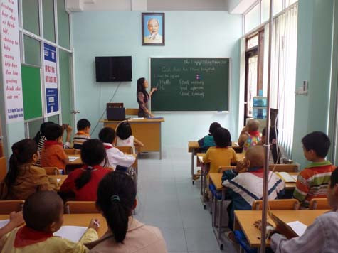 Lớp học Hy vọng đang hằng ngày, hằng giờ mang đến niềm tin, hy vọng cho các em. (Ảnh Thu Hòe)