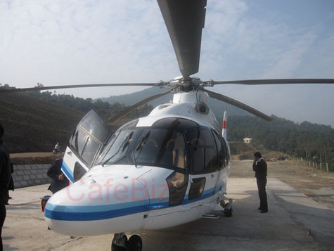 Phần đầu của chiếc máy bay trực thăng.