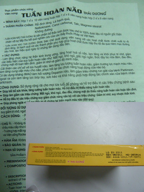 Trong phần ghi thành phần trên bao bì và trong tờ hướng dẫn sử dụng sản phẩm chỉ ghi thành phần là các chất còn không hề ghi định lượng hay liều lượng của các chất này.