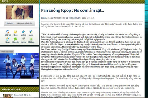 Bài viết khiến blogger Linye từng bị người dọa thuê xã hội đen "xử". Bài viết khiến blogger Linye từng bị người dọa thuê xã hội đen "xử".