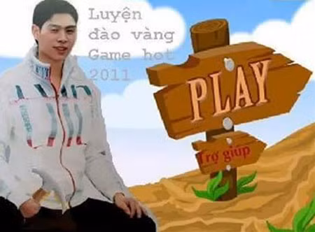 Luyện trở thành "người đại diện" của Game đào vàng.