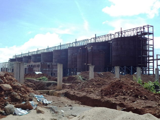 Khu rửa và lắng quặng bauxite tại tổ hợp Nhân Cơ, Đắc Nông