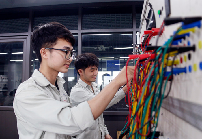 Sinh viên Trường Đại học Công nghiệp Hà Nội. Ảnh: Mộc Trà. Sinh viên Trường Đại học Công nghiệp Hà Nội. Ảnh: Mộc Trà.